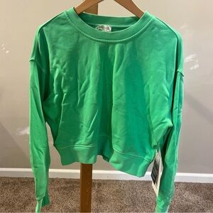 Green crop lululemon Crewneck Sweatshirt